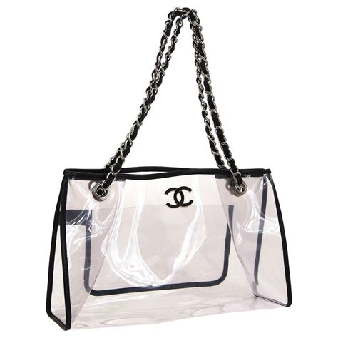 chanel shoppers bag|Chanel clear tote bag.